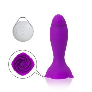MANTANG P8 Adult Anal Vibrating Toy Rose-based Butt Plug