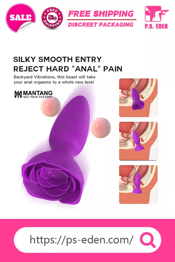MANTANG P5 Adult Sex Toy Rose-based Butt Plug Classic Vibrator