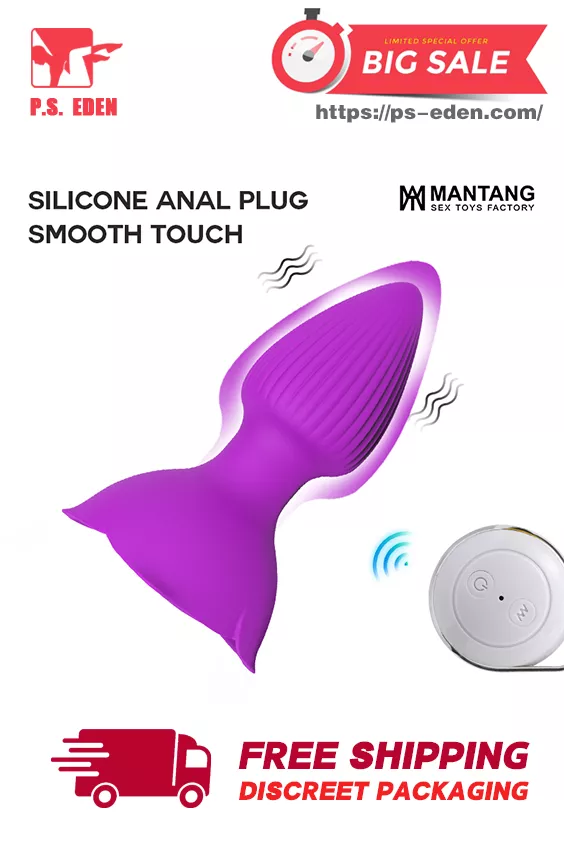 MANTANG P6 Adult Sex Toy Back Play Rose-based Butt Plug Vibrator