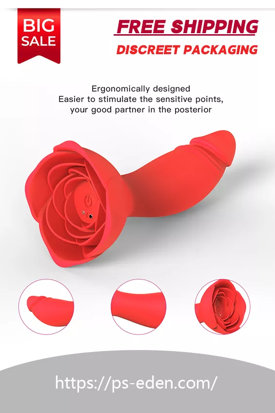 MANTANG P7 Adult Sex Toy Portable Rose-based Butt Plug Anal Vibrator