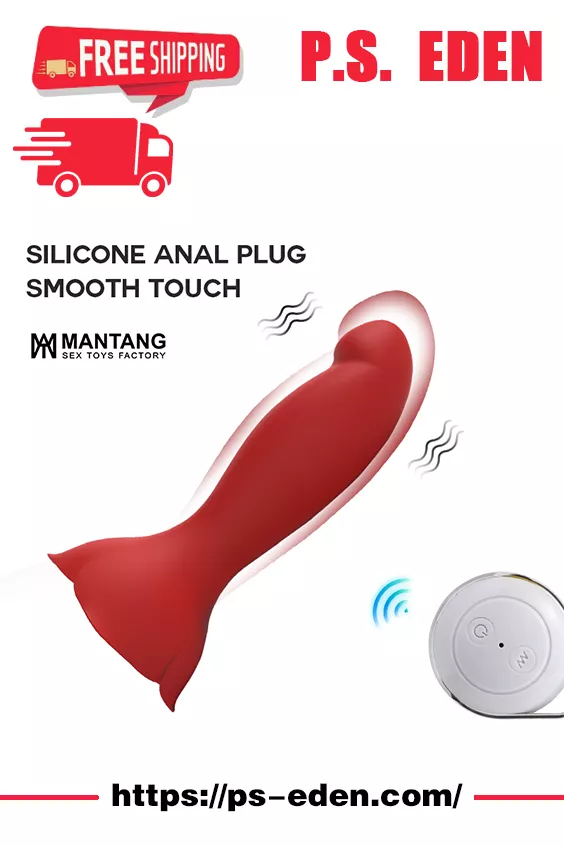 MANTANG P8 Adult Anal Toy Vibrating Portable Rose-based Butt Plug