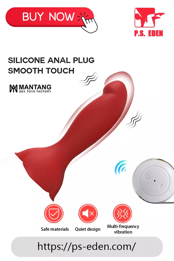MANTANG P8 Adult Anal Toy Vibrating Portable Rose-based Butt Plug