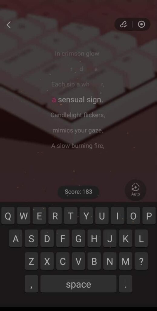 Lovense Remote app typing game