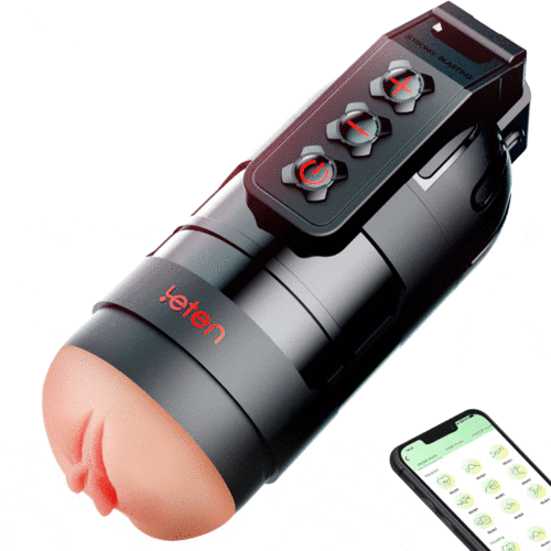 Leten 10 2 in 1 APP Vibrating Masturbator and Pussy Pocket Leten 10 Vibrating Masturbation Cups and Pussy Pockets 2 in