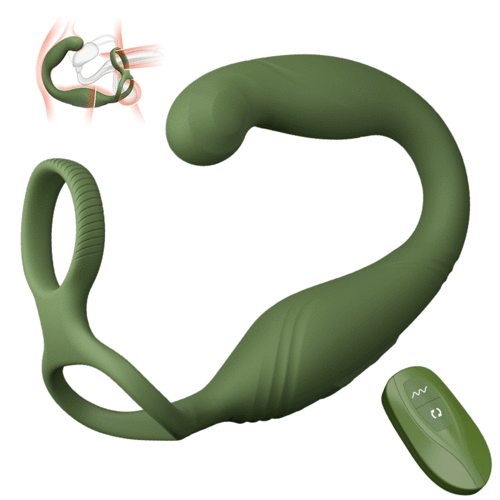 Logan 10 Vibrating and Oscillating Prostate Massager with 2 Penises