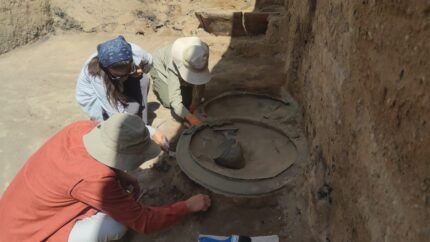 Urartian shield and helmet found in the Ayanis Castle