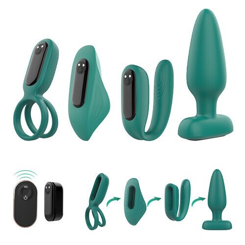 Bestvibe 9 Vibration Sex Toys 4 Piece Set for Couple with