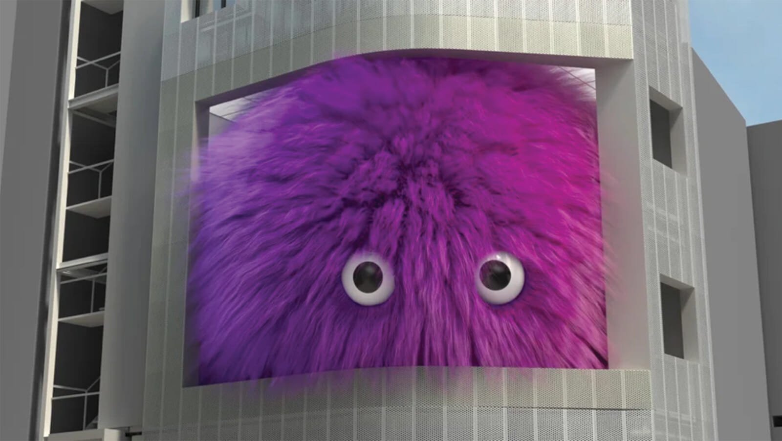 Japanese monster eye 3D billboard