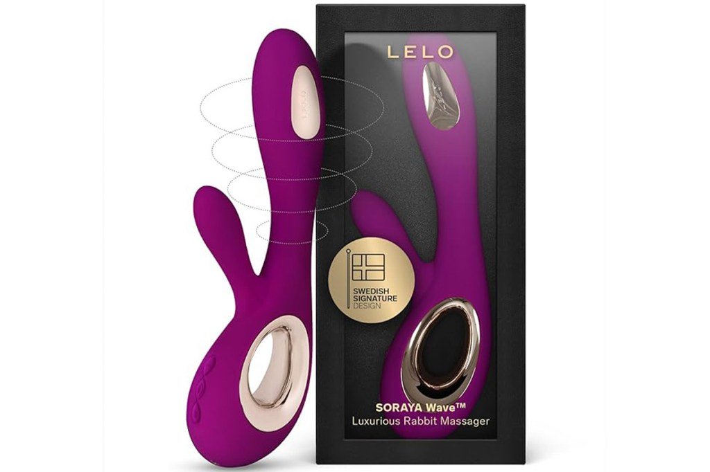 A purple and gold massager