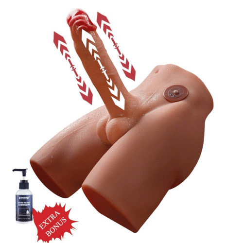 【Free Lubricant!】Eronight 7 Inch Thrusting Vibrating Dildo Brown