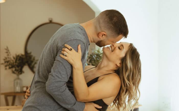 Xander leaned in and kissed Vanessa.