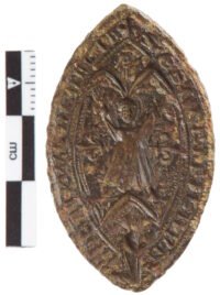 A rare seal from the 14th century. Archbishop discovered in West Jutland