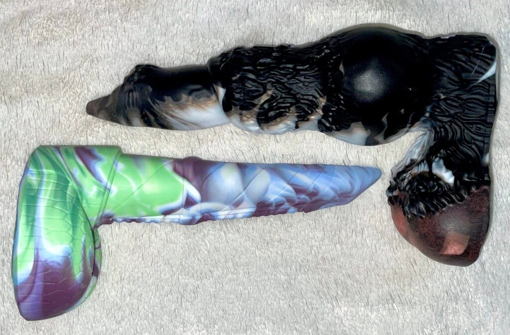 Comment: Synthetic feels carmine fantasy dildo