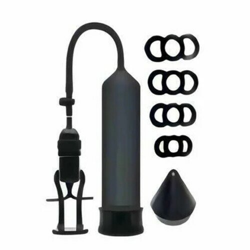 Bestvibe Manual Penis Pump effective with 4 rooster rings