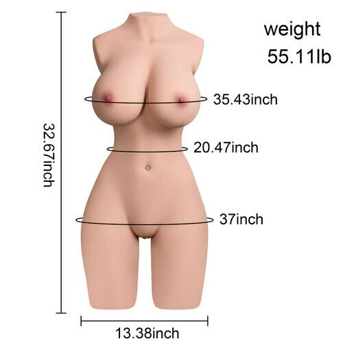 【Electric sex torso】 Wallis 1: 1 sex torso and doll 55.11 lbs TPR