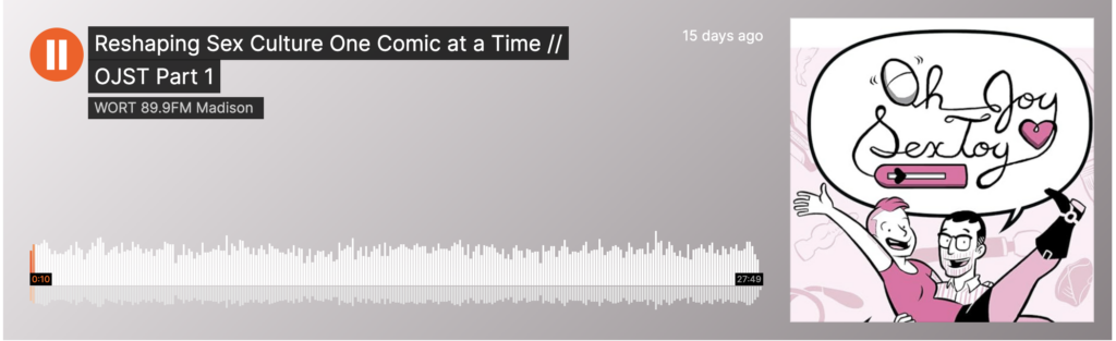 Screenshots used as main for audio documentary Oh Joy Sex Toy