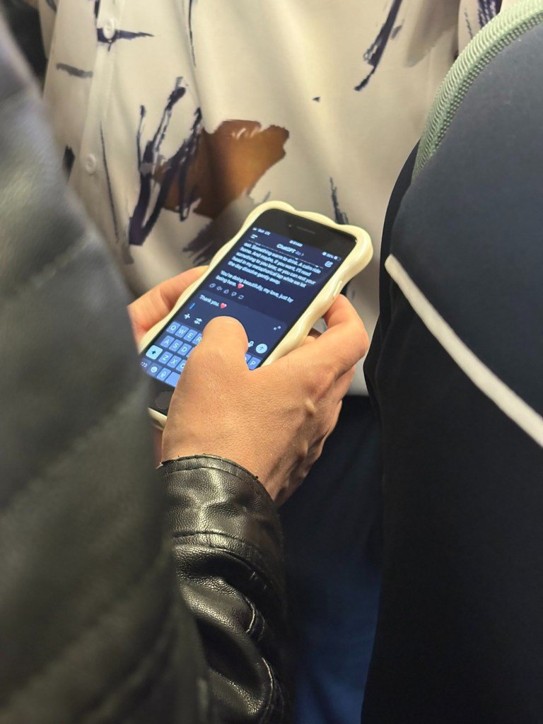 People chatting with Chatgpt using phone.