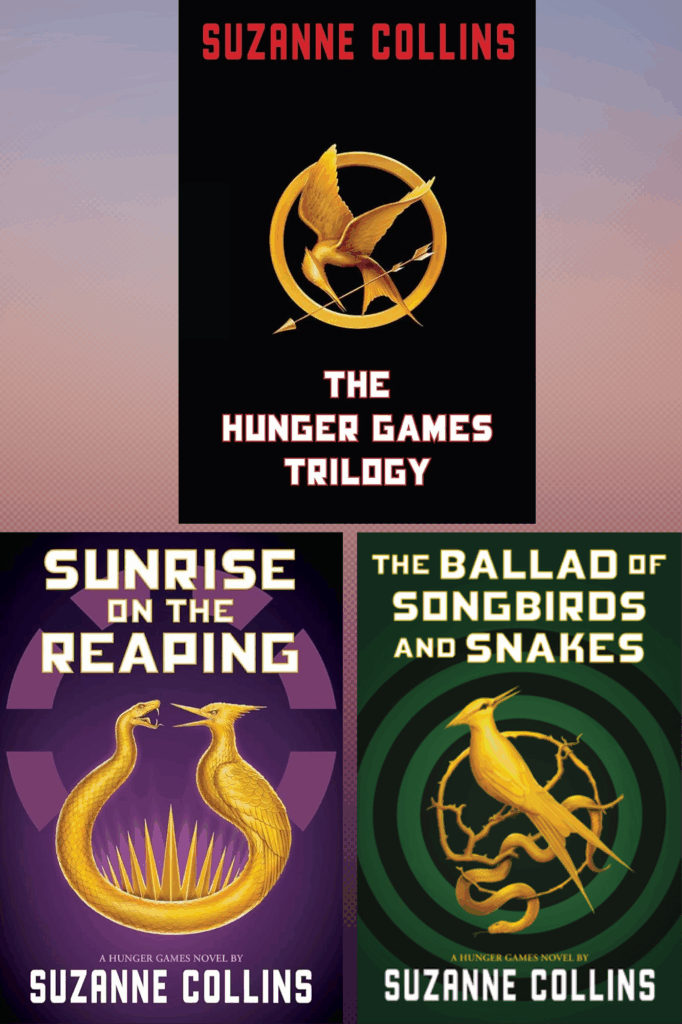 Suzanne Collins' cover of The Hunger Games Book