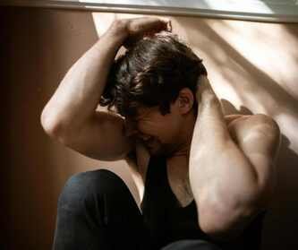 After sexual trauma, the man looks frustrated and even hopeless. Sexual shame can help from Plymouth near Minneapolis, Minnesota, where MN sex therapists provide guidance on trauma and EMDR therapy.