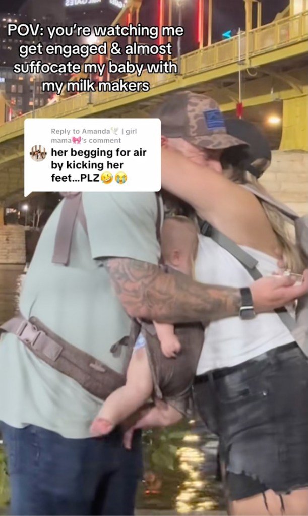 Emmii Doran, her fiancé and Tiktok's baby.